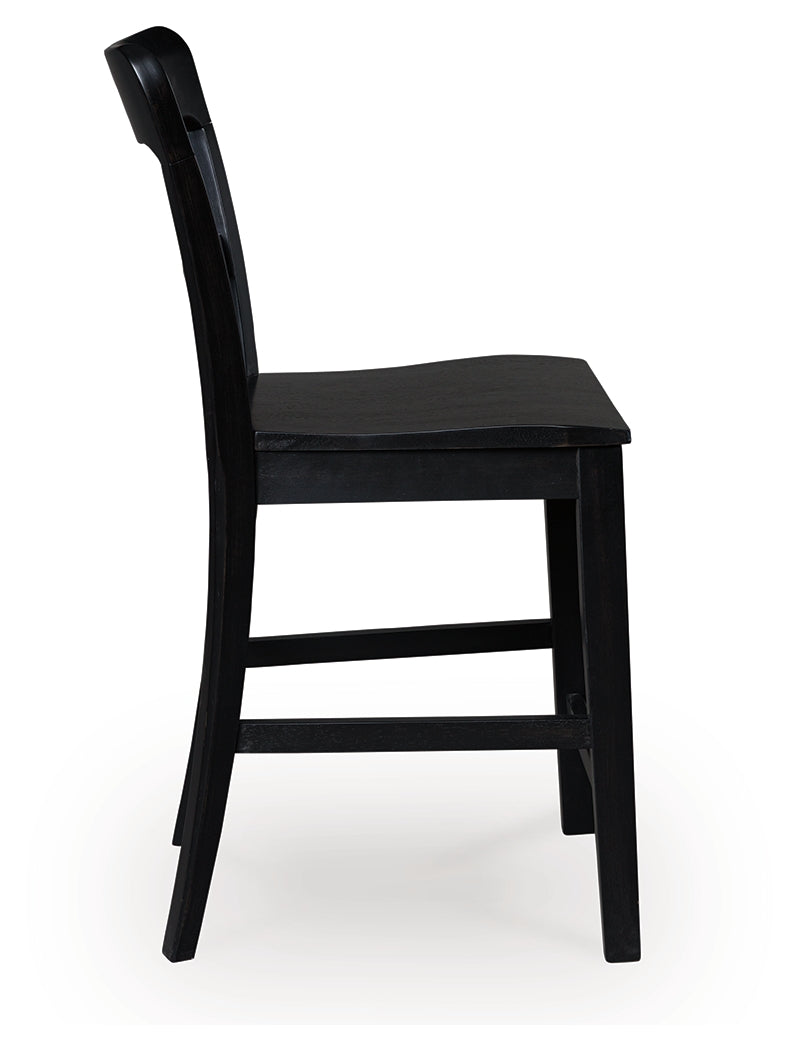 Greddinton Brown/Black Counter Height Dining Table and 4 Barstools from Ashley Furniture - Luna Furniture