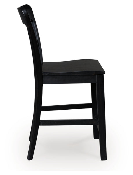 Greddinton Black Counter Height Barstool, Set of 2 from Ashley Furniture - Luna Furniture