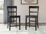Greddinton Brown/Black Counter Height Dining Table and 4 Barstools from Ashley Furniture - Luna Furniture