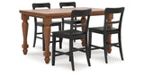 Greddinton Brown/Black Counter Height Dining Table and 4 Barstools from Ashley Furniture - Luna Furniture