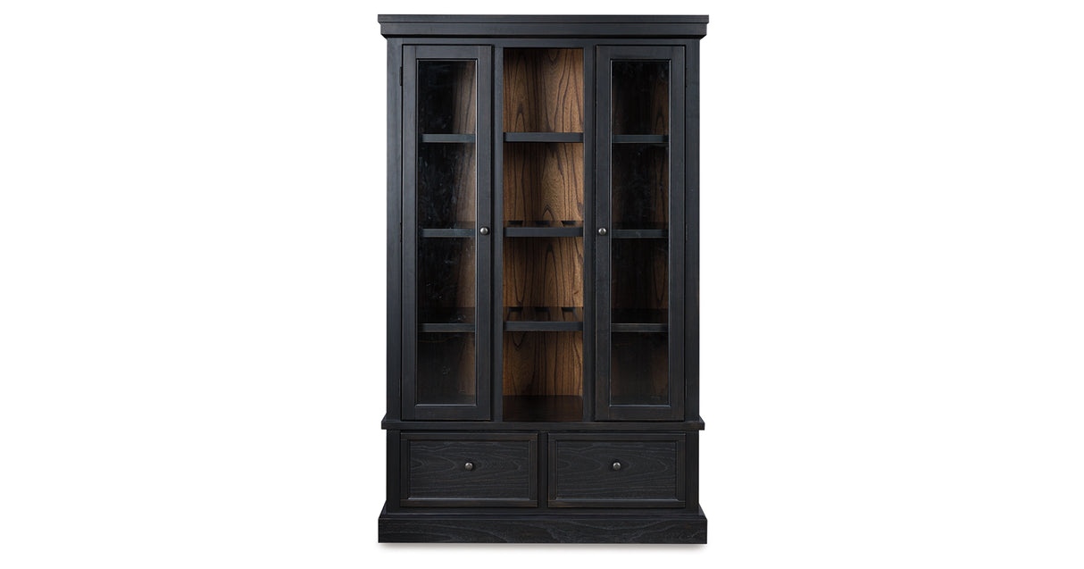 Greddinton Black/Brown Curio from Ashley - Luna Furniture