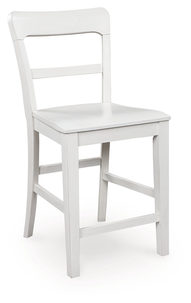 Greddinton Brown/White Counter Height Dining Table and 4 Barstools from Ashley - Luna Furniture