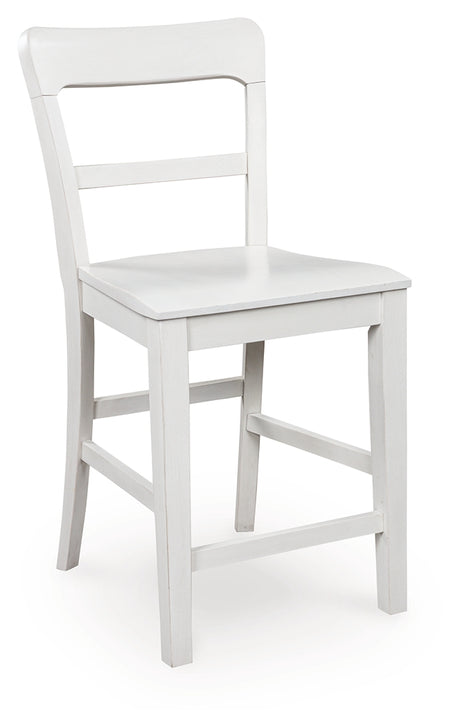 Greddinton White Counter Height Barstool, Set of 2 from Ashley Furniture - Luna Furniture