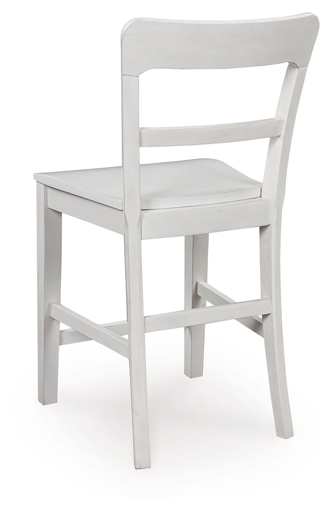 Greddinton White Counter Height Barstool, Set of 2 from Ashley Furniture - Luna Furniture