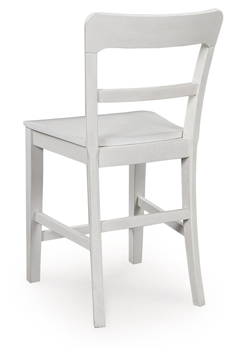 Greddinton White Counter Height Barstool, Set of 2 from Ashley Furniture - Luna Furniture