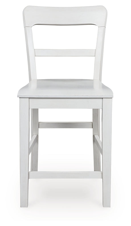 Greddinton White Counter Height Barstool, Set of 2 from Ashley Furniture - Luna Furniture