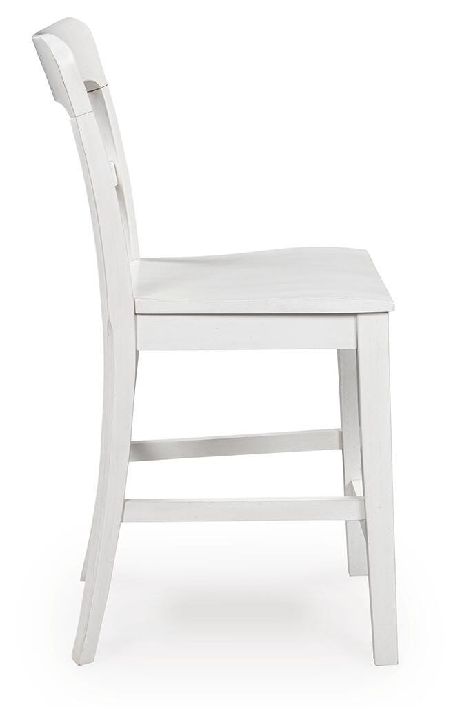 Greddinton Brown/White Counter Height Dining Table and 4 Barstools from Ashley - Luna Furniture