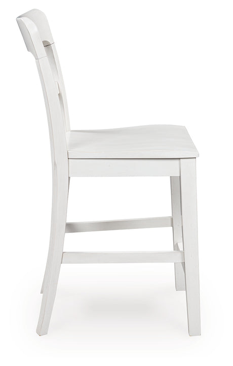 Greddinton White Counter Height Barstool, Set of 2 from Ashley Furniture - Luna Furniture