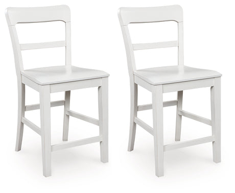 Greddinton Brown/White Counter Height Dining Table and 4 Barstools from Ashley Furniture - Luna Furniture