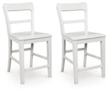 Greddinton White Counter Height Barstool, Set of 2 from Ashley Furniture - Luna Furniture
