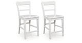 Greddinton White Counter Height Barstool, Set of 2 from Ashley Furniture - Luna Furniture