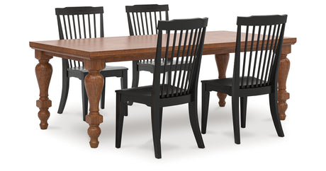 Greddinton Brown/Black Dining Table and 4 Chairs from Ashley Furniture - Luna Furniture