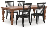Greddinton Brown/Black Dining Table and 4 Chairs from Ashley Furniture - Luna Furniture