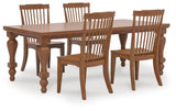 Greddinton Medium Brown Dining Table and 4 Brown Chairs from Ashley Furniture - Luna Furniture