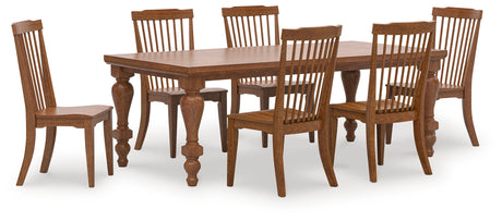 Greddinton Brown Dining Table and 6 Chairs from Ashley - Luna Furniture