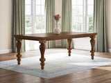 Greddinton Medium Brown Dining Table and 6 Black Chairs from Ashley - Luna Furniture