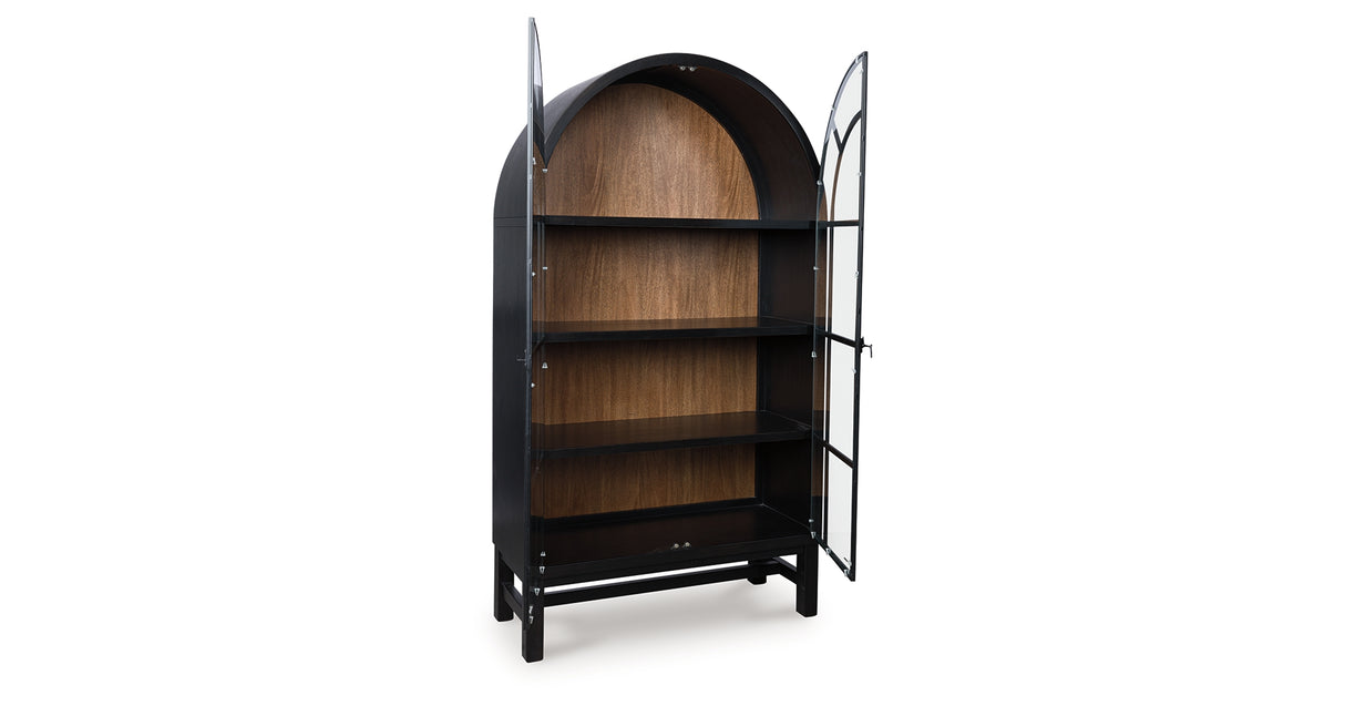Greddinton Black/Brown Display Cabinet from Ashley Furniture - Luna Furniture