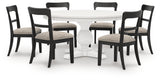 Greddinton White/Black Dining Room Set from Ashley - Luna Furniture