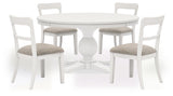 Greddinton Antiqued White Dining Table and 4 Chairs from Ashley Furniture - Luna Furniture