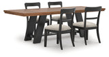 Greddinton Brown/Black Extension Dining Table and 4 Chairs from Ashley Furniture - Luna Furniture