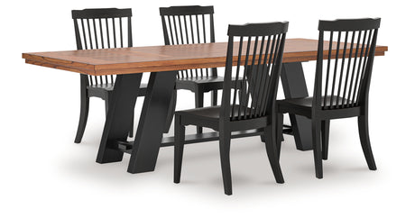 Greddinton Brown/Black Dining Table and 4 Chairs from Ashley Furniture - Luna Furniture