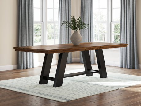 Greddinton Brown/Black Extension Dining Table and 4 Chairs from Ashley - Luna Furniture