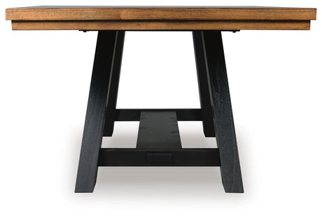 Greddinton Brown/Black Extendable Dining Table and 8 Chairs from Ashley Furniture - Luna Furniture