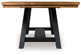 Greddinton Brown/Black Extension Dining Table and 6 Chairs from Ashley Furniture - Luna Furniture