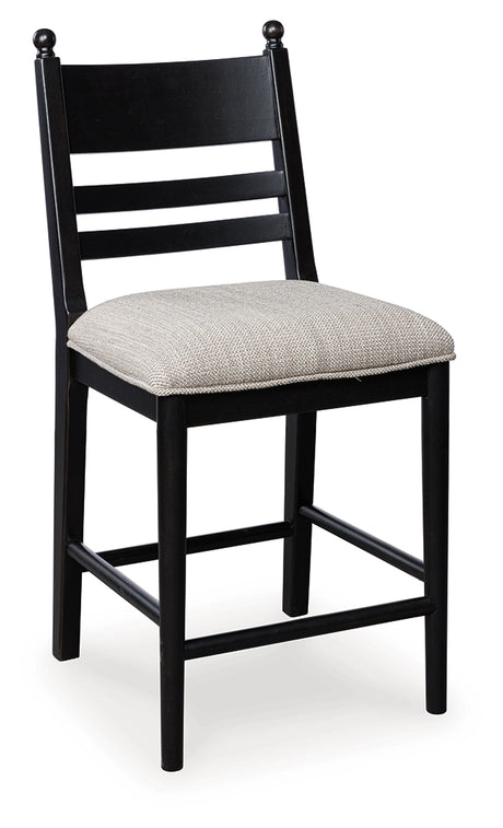 Greddinton Brown/Black Counter Height Dining Table and 4 Barstools from Ashley Furniture - Luna Furniture