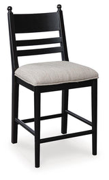 Greddinton Counter Height Dining Table and 2 Brown & 4 Black Barstools from Ashley Furniture - Luna Furniture