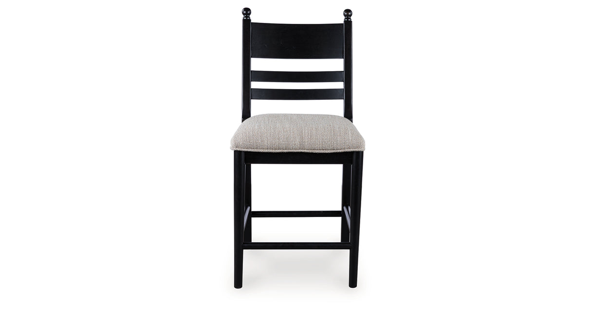 Greddinton Black Counter Height Barstool, Set of 2 from Ashley Furniture - Luna Furniture