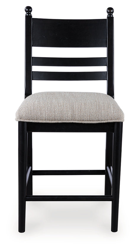 Greddinton Brown/Black Counter Height Dining Table and 6 Barstools from Ashley Furniture - Luna Furniture