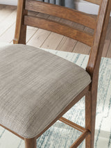 Greddinton Brown Counter Height Dining Table and 6 Barstools from Ashley - Luna Furniture