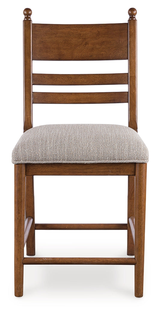 Greddinton Brown Counter Height Dining Table and 6 Barstools from Ashley - Luna Furniture