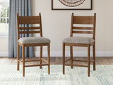 Greddinton Brown Counter Height Dining Table and 6 Barstools from Ashley - Luna Furniture