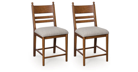 Greddinton Brown Counter Height Barstool, Set of 2 from Ashley - Luna Furniture