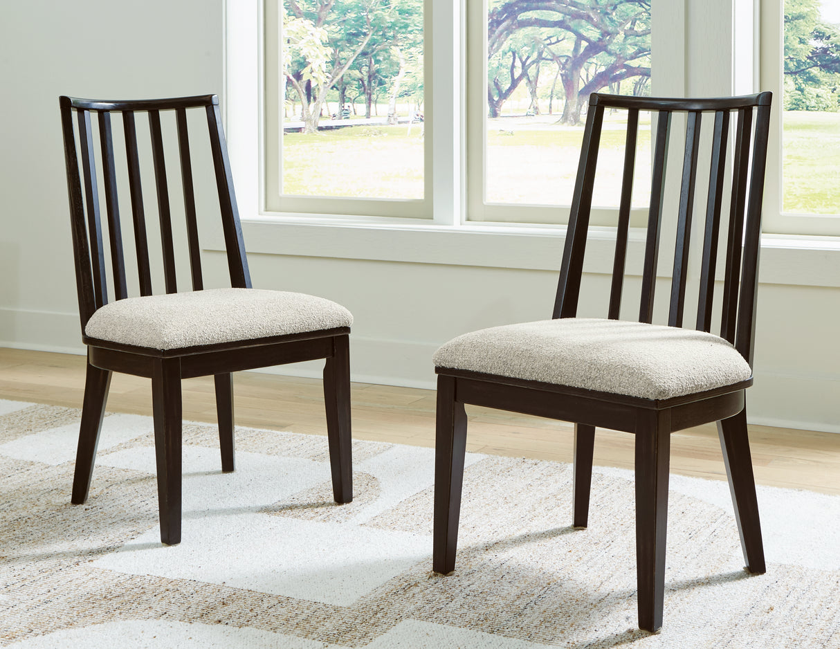 Galliden Black/Brown Dining Chair (Set of 2) from Ashley - Luna Furniture