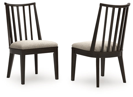 Galliden Black/Brown Dining Chair (Set of 2) from Ashley Furniture - Luna Furniture