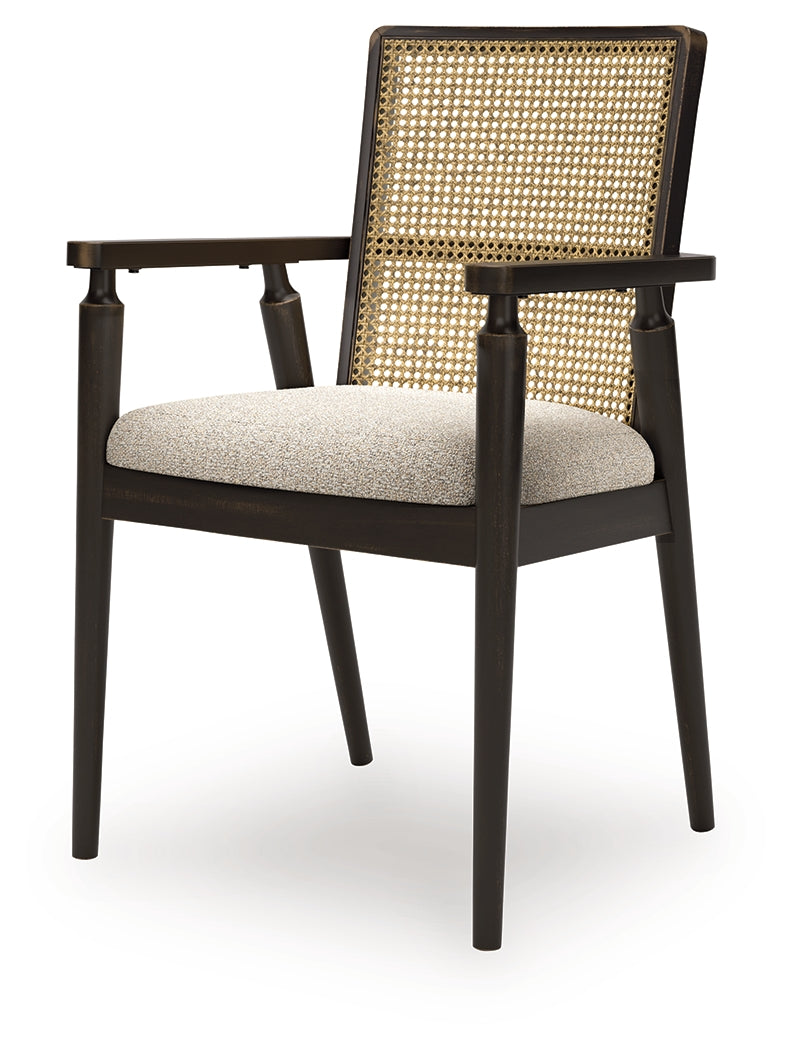 Galliden Light Brown Dining Table and 6 Chairs with Server from Ashley Furniture - Luna Furniture