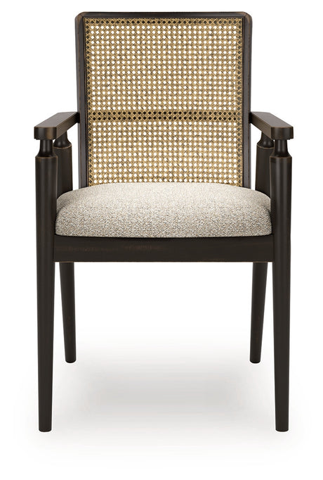 Galliden Light Brown Dining Table and 6 Chairs with Server from Ashley Furniture - Luna Furniture
