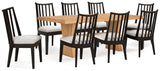Galliden Light Brown Dining Table and 4 Chairs from Ashley - Luna Furniture