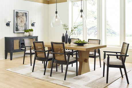 Galliden Black Dining Arm Chair, Set of 2 from Ashley Furniture - Luna Furniture