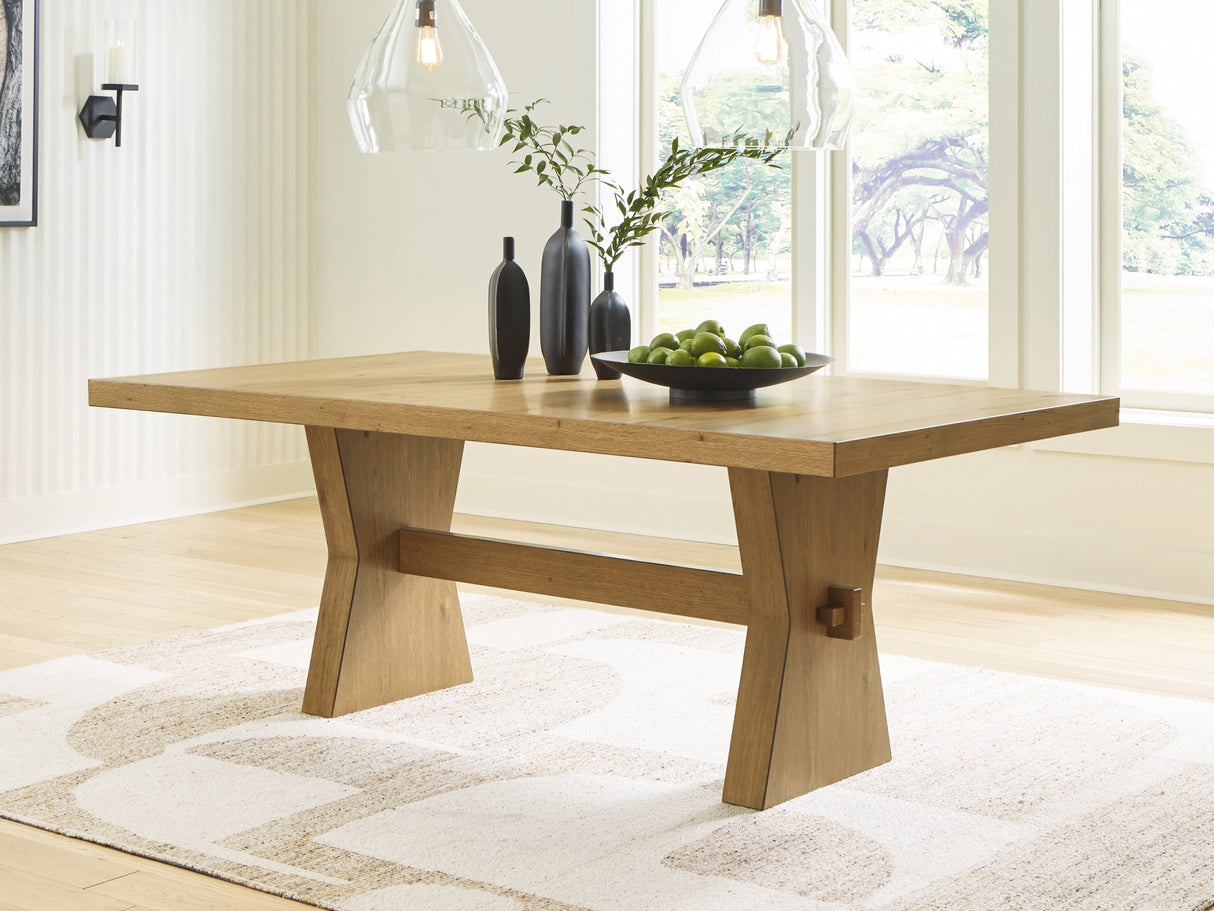 Galliden Light Brown Dining Table from Ashley - Luna Furniture