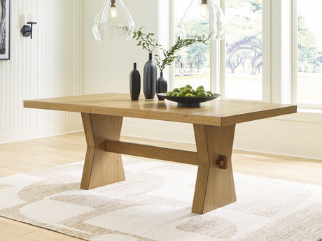 Galliden Light Brown Dining Table from Ashley - Luna Furniture