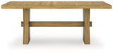 Galliden Dining Table and 8 Chairs in Light Brown from Ashley Furniture - Luna Furniture