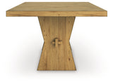 Galliden Light Brown Dining Table and 6 Chairs from Ashley Furniture - Luna Furniture