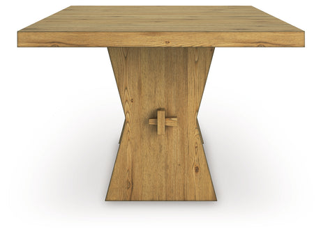 Galliden Light Brown Dining Table and 6 Chairs with Server from Ashley Furniture - Luna Furniture