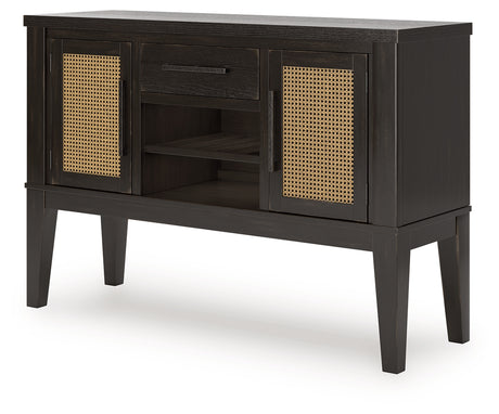 Galliden Dining Table and 8 Chairs with Storage in Light Brown from Ashley - Luna Furniture