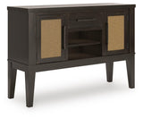 Galliden Black Dining Server from Ashley Furniture - Luna Furniture