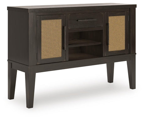 Galliden Black Dining Server from Ashley Furniture - Luna Furniture